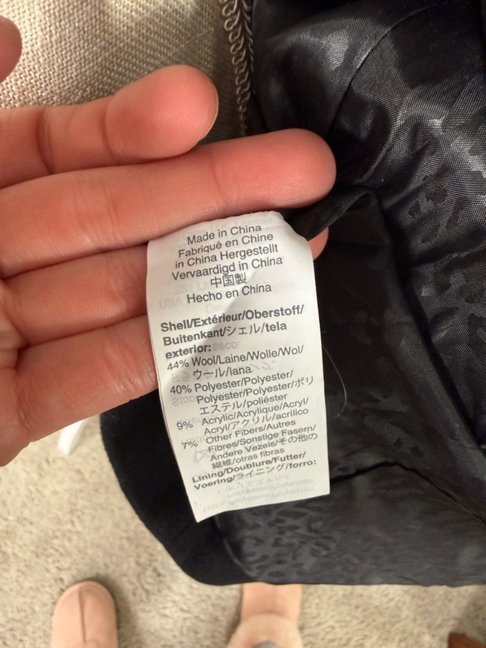 J. Crew Black Bow-Front Wool Coat - Picture 7 of 7
